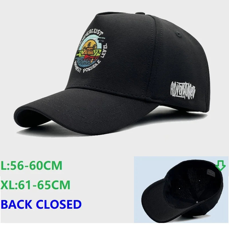 Gorras de béisbol cerradas para hombre y mujer, gorras para cabezas grandes y pequeñas, artículos de sombrerería de alta calidad
