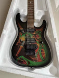 Guitarra Eléctrica LTD Skulls Snakes George Lynch Signature con Puente Floyd Rose, Tuerca de Bloqueo y Herrajes Negros 01