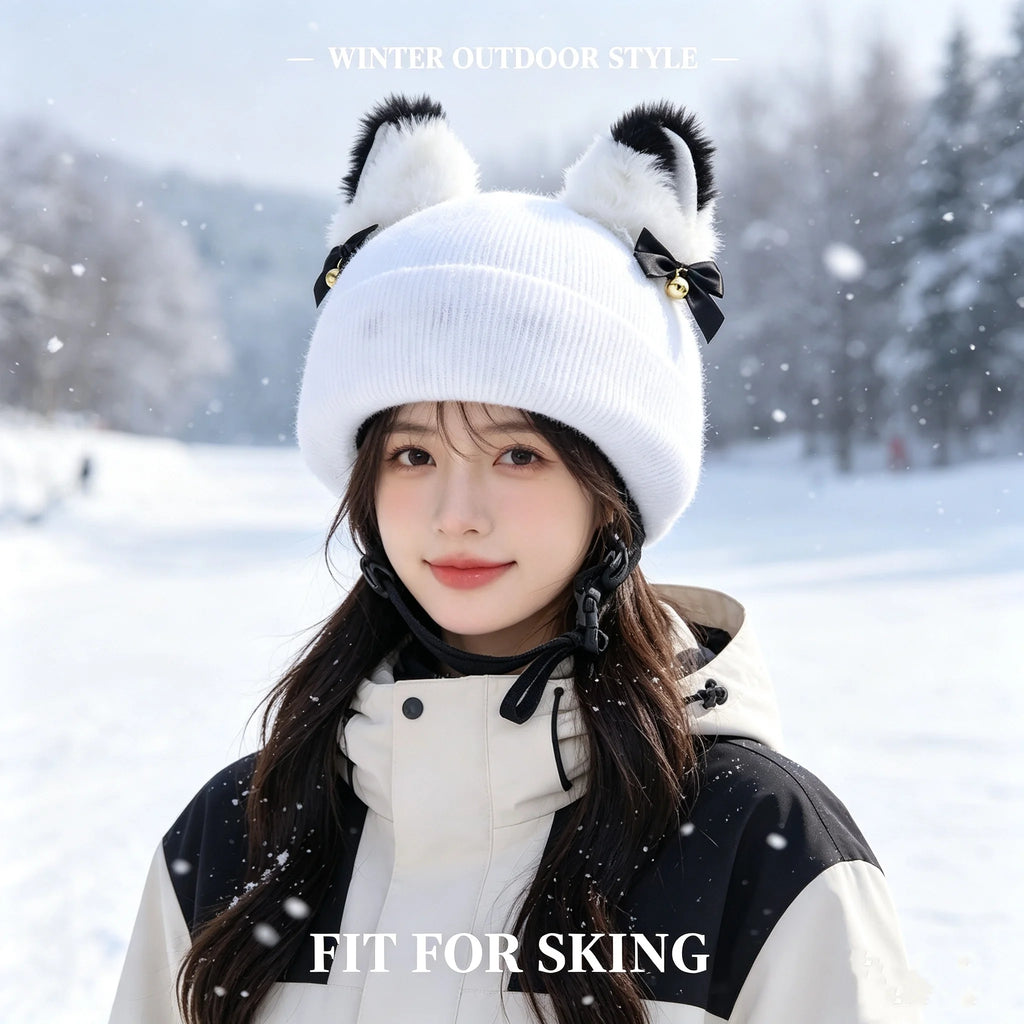 Linda Funda de Punto Lavable para Casco de Esquí para Hombres y Mujeres, Accesorios Decorativos para Casco de Snowboard, Deportes al Aire Libre