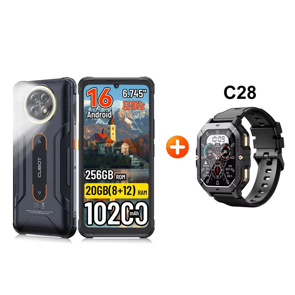[Envío desde Polonia] Cubot KingKong ACE 5 Android 16 Smartphone ultrarresistente 10200mAh 20GB(8+12) RAM 256GB ROM 6.745" 120Hz NFC