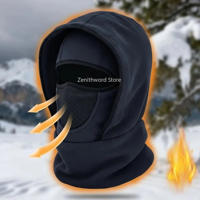Pasamontaña impermeable de forro polar, gorro térmico para ciclismo, esquí, cuello con capucha para la temporada de frío, protector facial para el cuello.