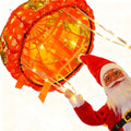 Luces solares decorativas de Papá Noel en paracaídas, luces navideñas solares para exteriores con 8 modos LED, lámpara solar colgante impermeable