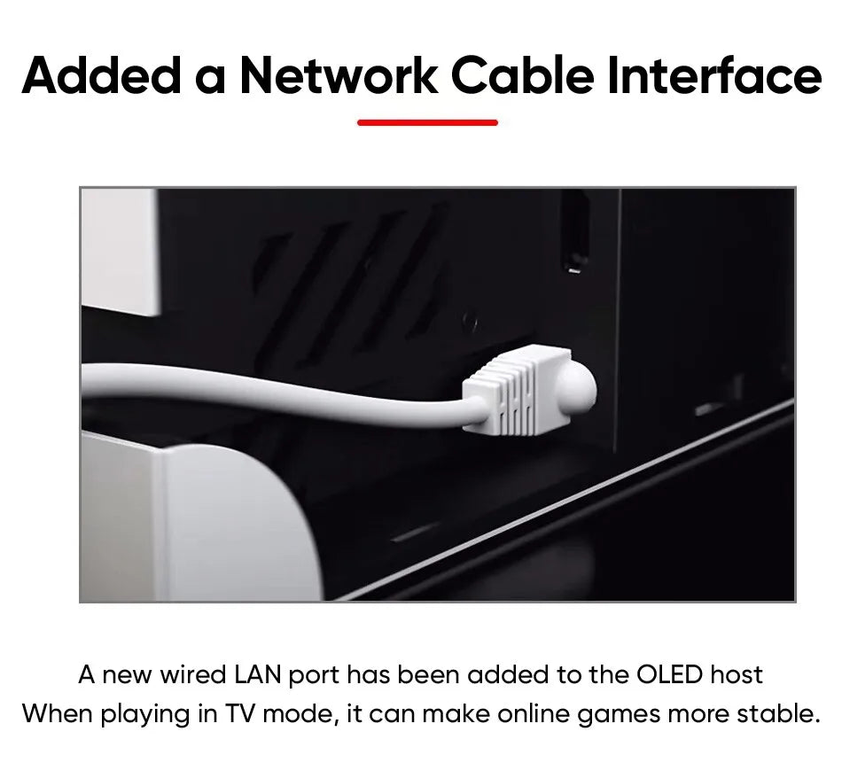 Nintendo Switch Modelo OLED Pantalla de 7 pulgadas Joy‐Con Mango Audio mejorado Consola ajustable Modo de TV estable Videojuego