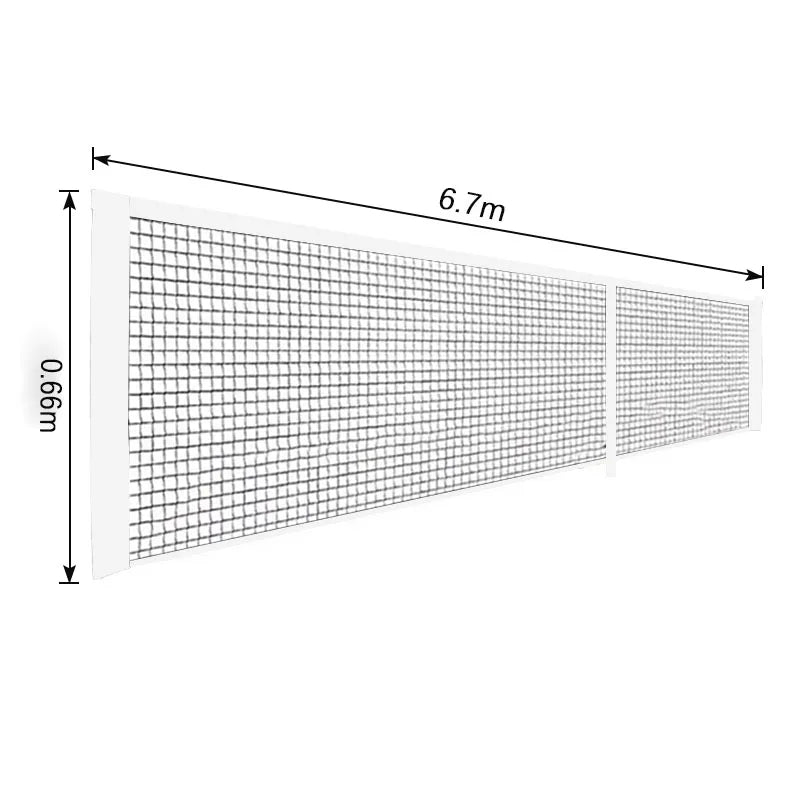 Red de bádminton portátil de 6,7 m x 0,66 m, red deportiva de malla de nailon duradera para entrenamiento de tenis y pickleball en interiores y exteriores