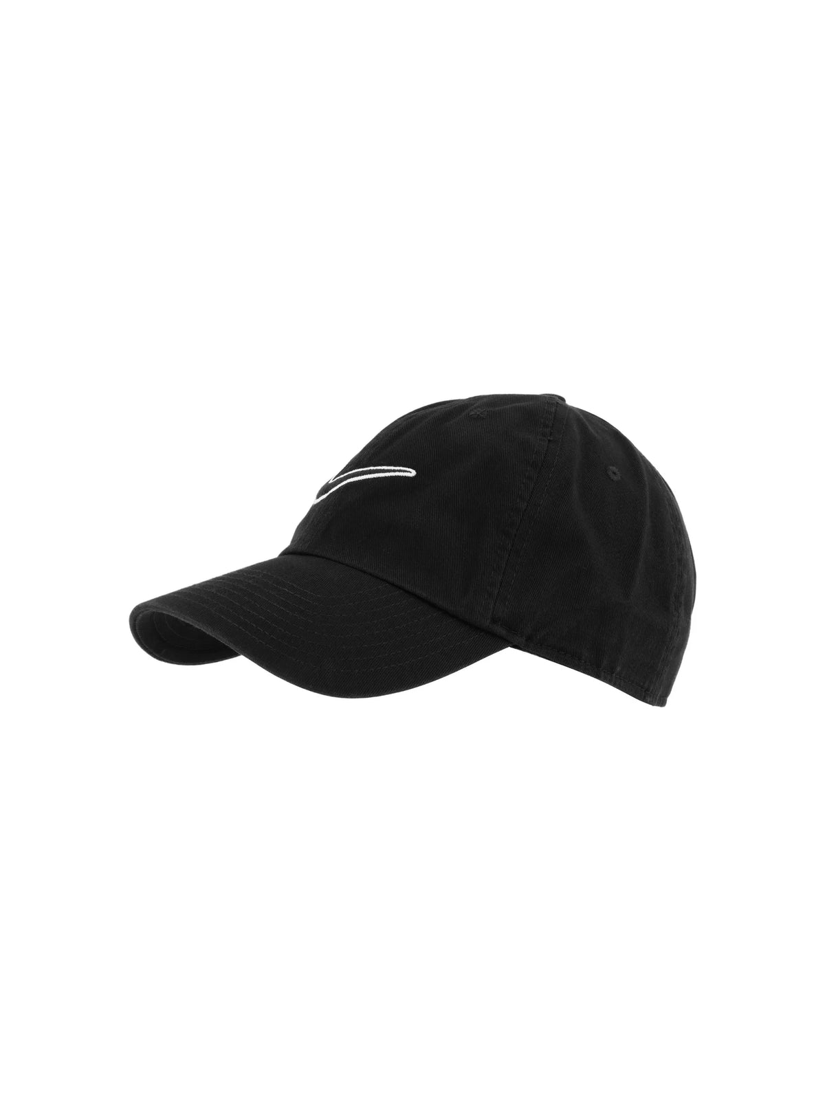 Gorra de béisbol Nike negra de poliéster, logotipo clásico bordado, parte trasera transpirable, correa ajustable, estilo deportivo casual unisex para parejas - 943091-010