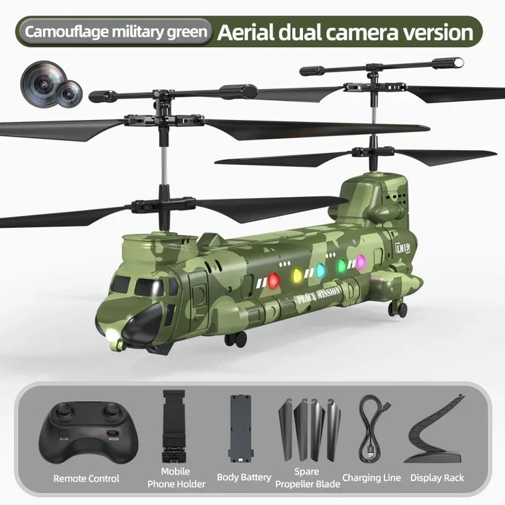 Helicóptero Rc con cámara, Avión de Control remoto, fotografía aérea, avión con luz, modelo eléctrico, juguete, regalo para niños, LM19-D