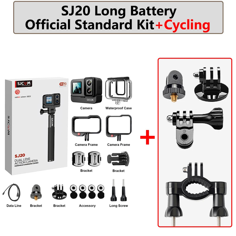 Cámara de Acción SJCAM SJ20 Impermeable con WiFi 5G para Motociclismo, Ciclismo y Viajes por Carretera, Aventuras Diurnas y Nocturnas, Cámara Creator