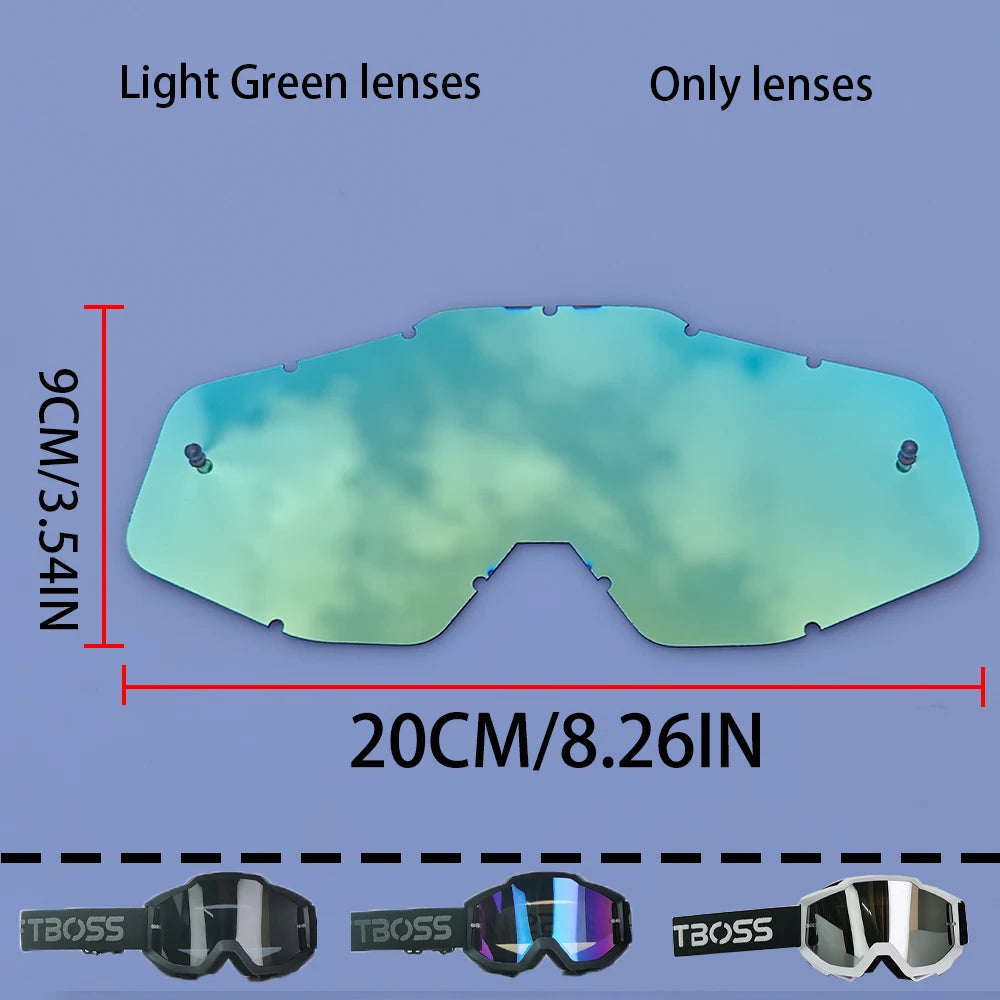 Gafas de Motocross MX Todoterreno, Antipolvo, Antiviento, con Lentes de PC para Casco de Carreras de Motocross