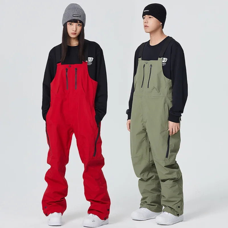 Monos de esquí impermeables para hombre y mujer, ropa deportiva de montaña, Snowboard, motocicleta, pantalones de nieve, invierno, 3L, 2025