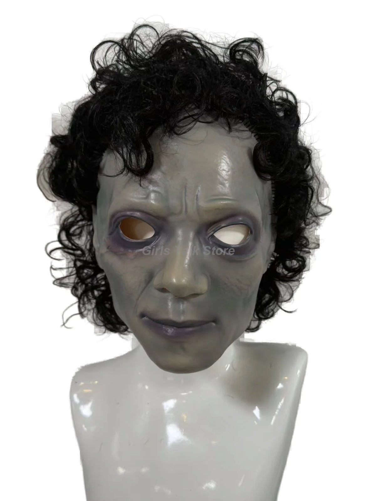 Máscara de látex de Michael Jackson, estilo zombie de terror, realista y aterradora, para cosplay, máscara completa para la cabeza, para Halloween, fiestas, carnaval, hombres y mujeres