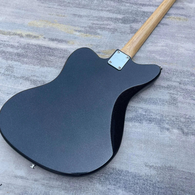Nueva Guitarra Eléctrica JG Negra con Doble Pastilla Humbucker, Pickguard de Concha de Tortuga, Cuerpo Offset, Guitarra Indie Rock, Envío Incluido