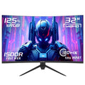 Monitor curvo para juegos KTC 32' 1500R H32S17 (popular), 2560x1440 QHD 180Hz, 16:9 ELED 99% SRGB HDR10, tiempo de respuesta de 1 ms MPRT, compatible con FreeSync y G-SYNC, USB HDMI 2.0 2xDP 1.4 salida de audio, ajuste flexib