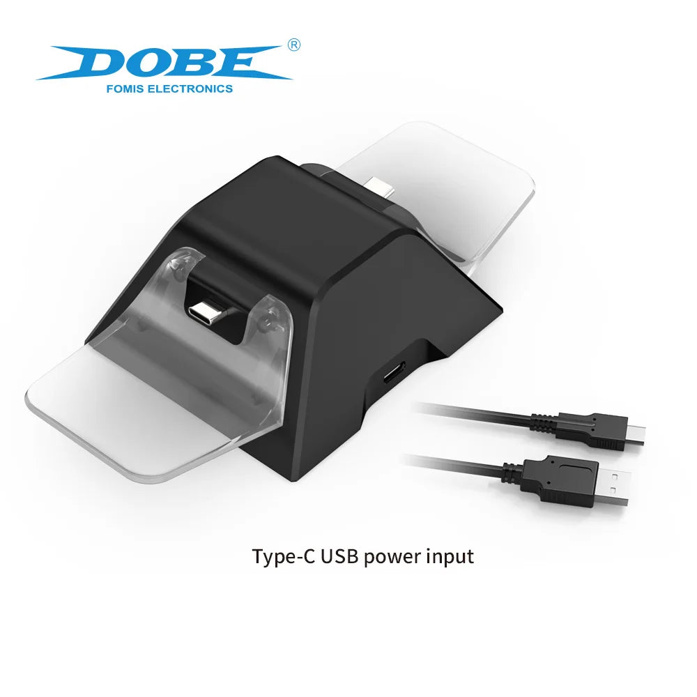 Dual Fast Type-C Charger Docking Station for PS5 Controller, Charging Stand With LED Indicator for PlayStation 5 Gamepad