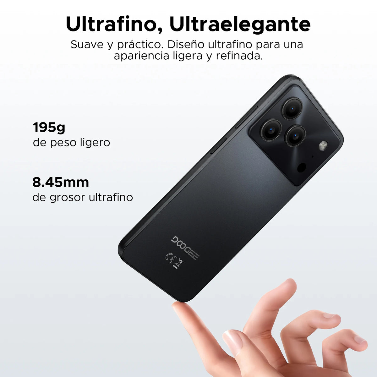 Smartphone DOOGEE Note 56 Android 16, batería grande de 6150 mAh, pantalla de 6.56" a 90 Hz, 24 GB + 64 GB, 8 MP + 5 MP, desbloqueo facial