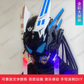 Máscara Cyber Punk, disfraces, máscara, Cosplay, soldado Mech con pantalla LED de subtítulos, casco de Control por aplicación de teléfono, accesorios de Bar para fiesta de Halloween