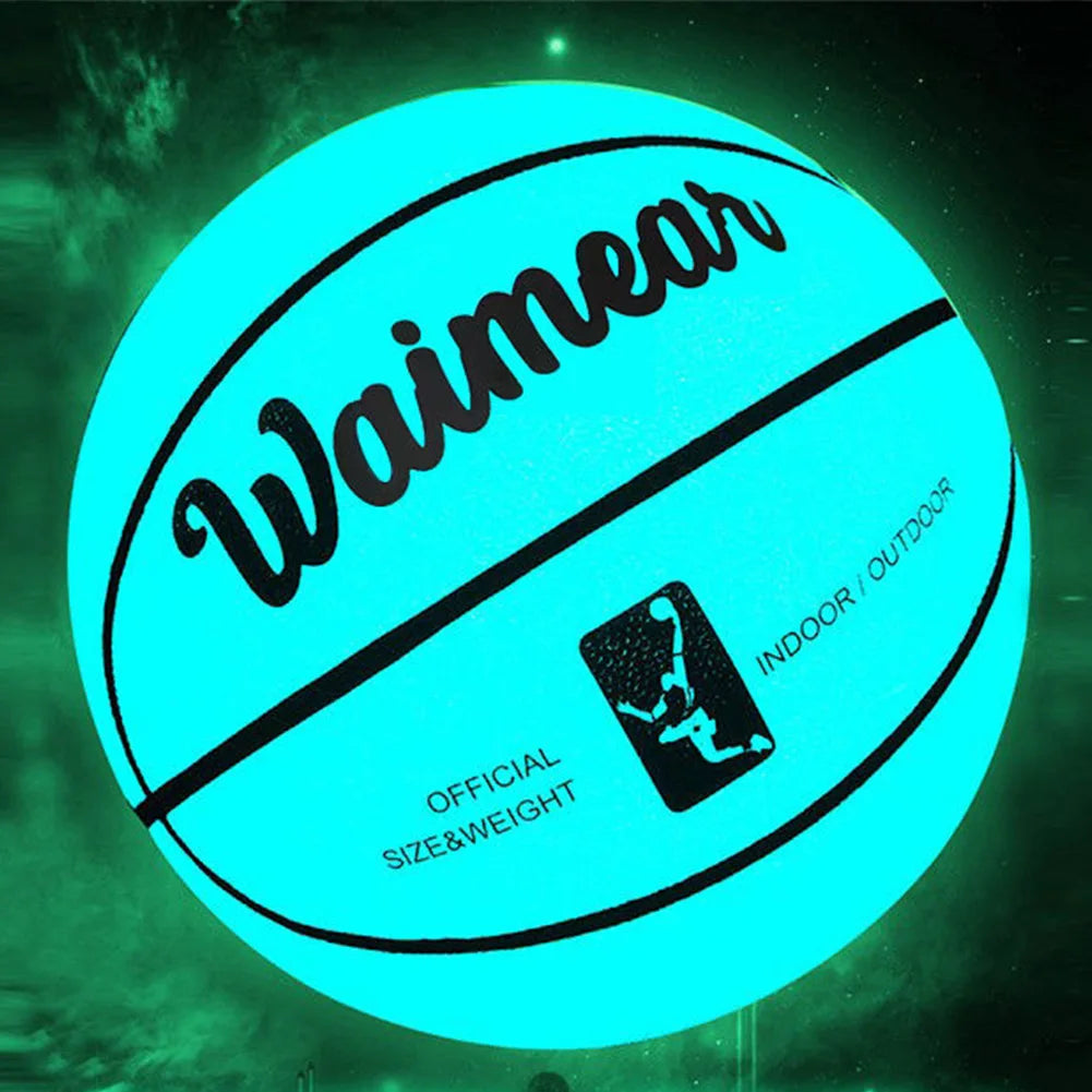 Balón de Baloncesto Luminoso Tamaño 7, Balón de Baloncesto que Brilla en la Oscuridad para Juegos Nocturnos, Regalo para Niños y Adolescentes