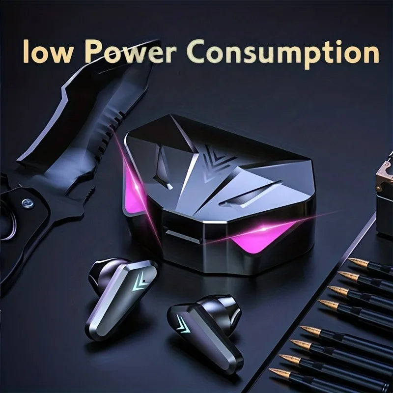 Auriculares Bluetooth inalámbricos TWS, audífonos gamer con pantalla LED, micrófono, audio con bajos, cancelación de ruido, auriculares Bluetooth X15