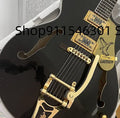 25-35 días de entrega) Envío mañana: Guitarra eléctrica Jazz Tuners F.ALCO.N 6120 negra de cuerpo semi hueco 08