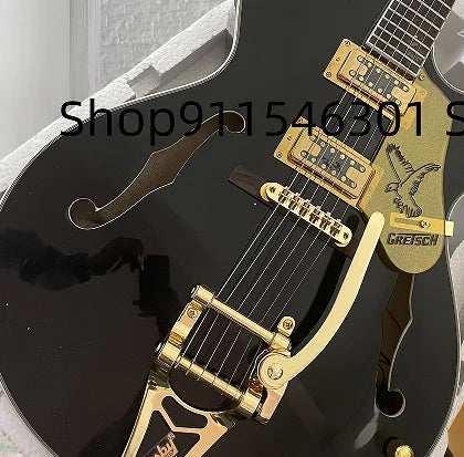 25-35 días de entrega) Envío mañana: Guitarra eléctrica Jazz Tuners F.ALCO.N 6120 negra de cuerpo semi hueco 08