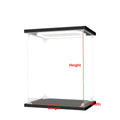 Vitrina de acrílico transparente con luz LED, caja de almacenamiento a prueba de polvo con puerta para minifiguras de Lego, figuras de acción y coleccionables