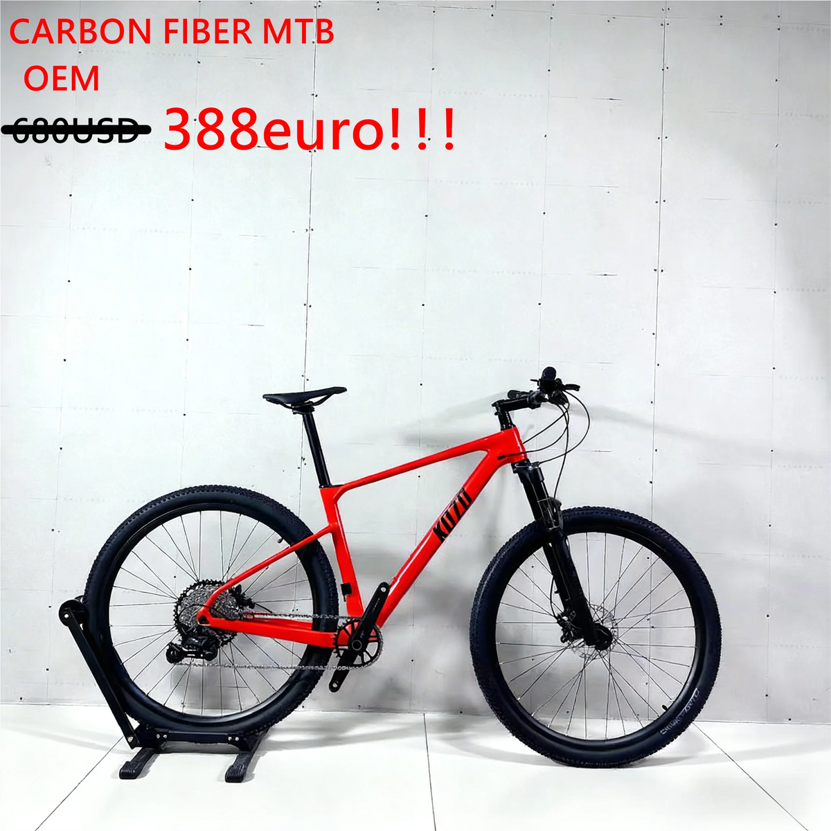 Bicicleta de montaña MTB de fibra de carbono Kozo, precio de fábrica, 29er para adultos, rígida, con frenos de disco hidráulicos de cuatro pistones