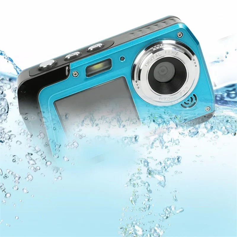 Cámaras digitales subacuáticas 4K, grabadora de vídeo de 56mp, antivibración, Selfie, IPS, pantallas duales, 10 pies, resistente al agua para snorkel y natación
