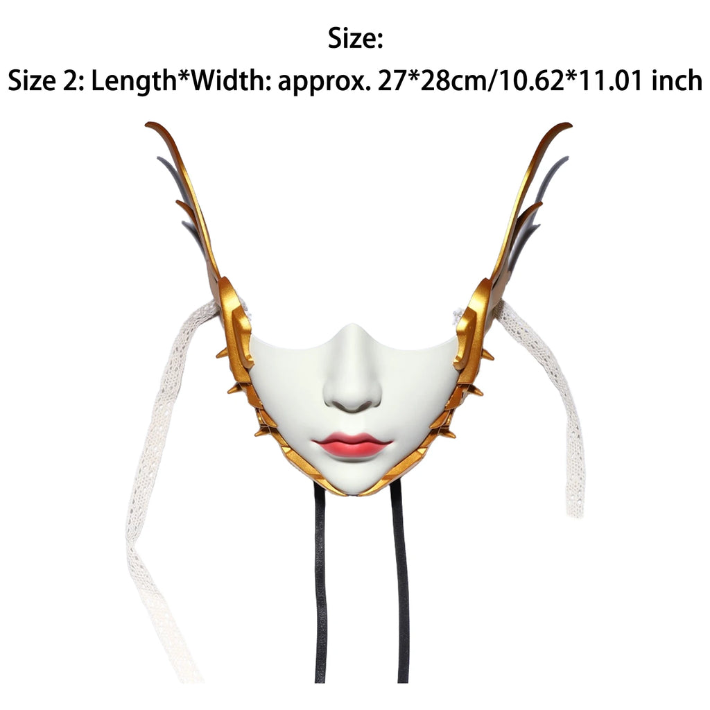 Máscara de cosplay de Halloween Máscaras de mascarada de media cara de resina Máscara de fiesta veneciana para Halloween Carnaval Máscara personalizada Bola de maquillaje
