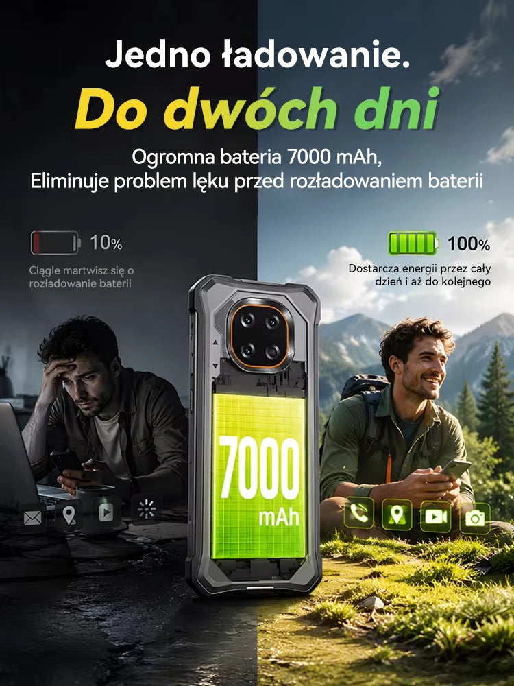 [Shipping From France] Cubot KingKong ES 5 Rugged Smartphone Android 16 Up to 12GB RAM(6+6) 128GB ROM/ 24GB RAM(12+12) 256GB ROM 6.88-Inch 120Hz Screen 7000mAh Battery NFC Face Recognition Fingerprint Recognition IP69K 64MP+1