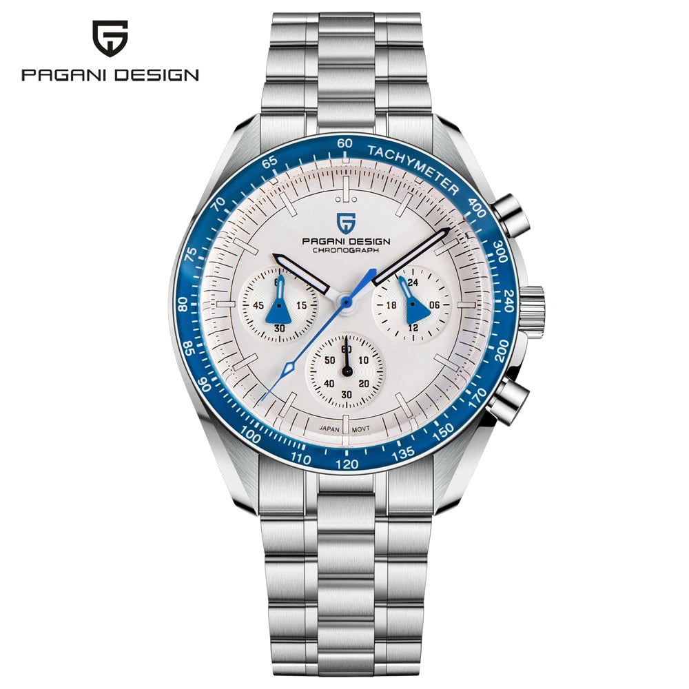 PAGANI DESIGN PD1701 Gold Luxury Men's Watches Quartz Wristwatches Chronograph VK63 Watch For Men AR Sapphire Mirror Clock Gifts