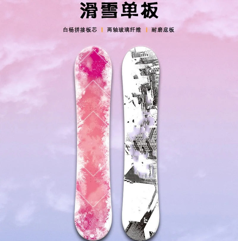 Oferta caliente: Set de snowboard de carreras para adultos con sujeción libre para saltos, tabla sándwich lisa para práctica al por mayor para niños
