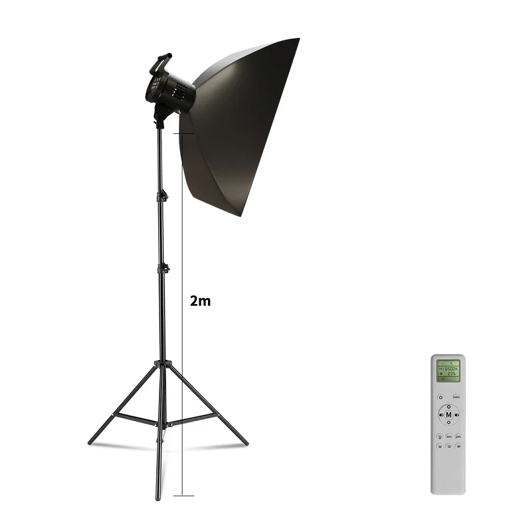Lámpara LED de estudio para fotografía de 135 W, con sistema Bowens, para iluminación de video, con luz natural equilibrada, flash para retratos, accesorios de estudio, 3000-6000 K, 3 colores.