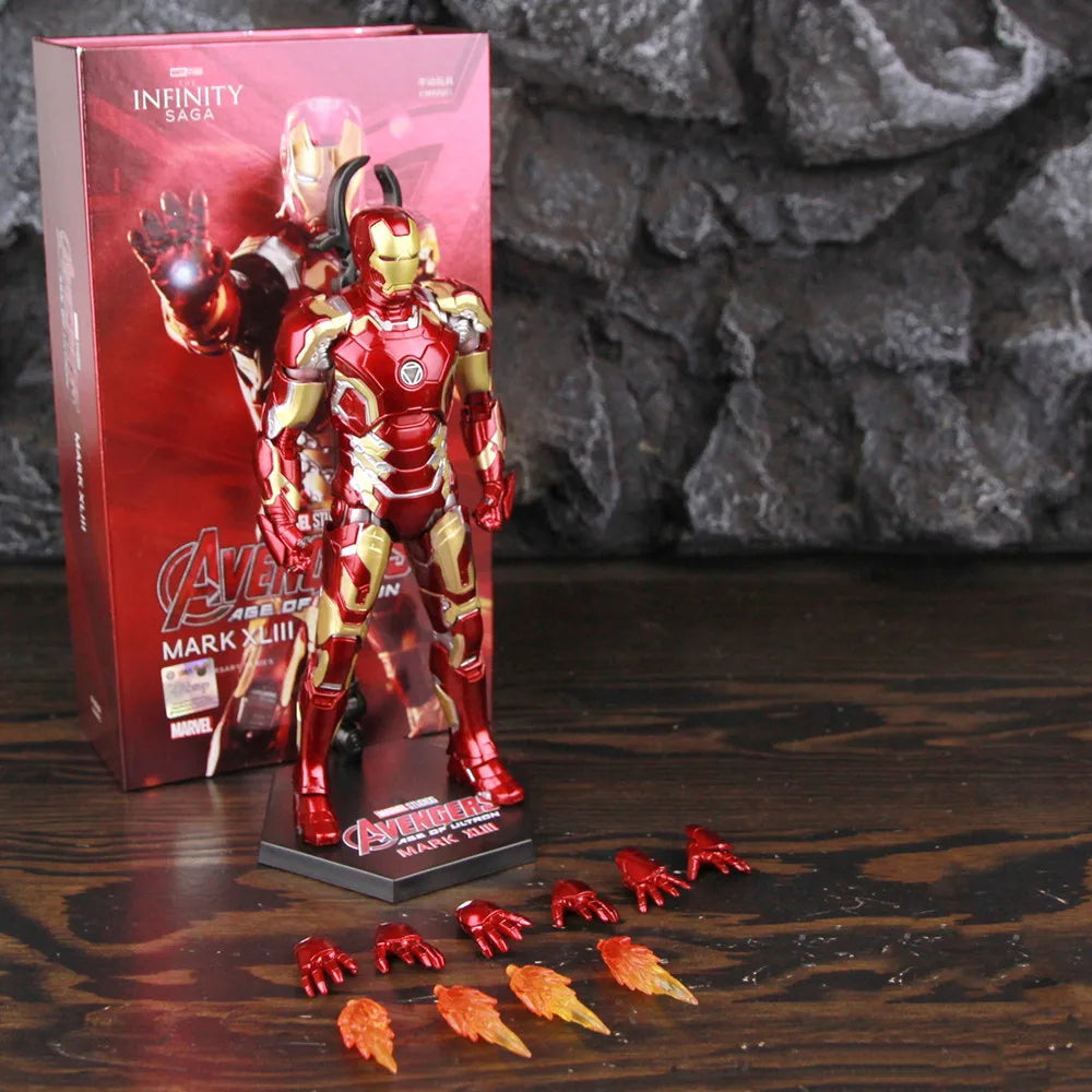 ZD Toys Marvel Iron Man MK46 MK45 MK1 MK2 MK3 MK4 MK5 MK6 MK7 MK33 MK17 7 "Figura de acción de película Iron Mark 1 2 3 4 5 6 7 Leyendas