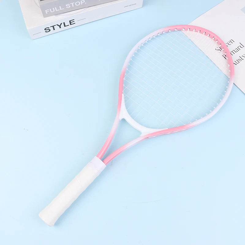 1 Raqueta de Tenis Profesional, Raqueta de Tenis Elástica de 3 Capas de Goma, Raqueta de Tenis para Niños, Entrenamiento Interactivo Padres-Hijos, Absorción de Impactos