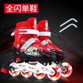 Patines en línea ajustables para niños con luces intermitentes