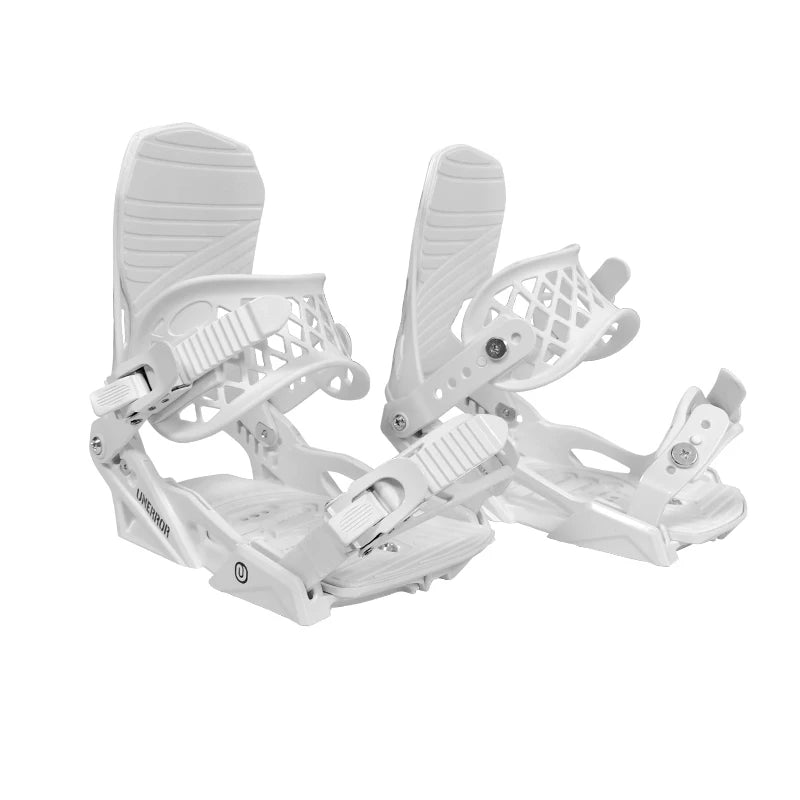 Fijaciones para Snowboard U-1 Pro All Mountain - Correas con Hebilla de Clip Ajustable, Materiales Híbridos, 5 Niveles de Dureza de la Placa Trasera, Tornillo
