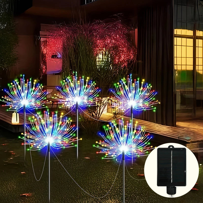 Paquete de 6 luces solares LED para jardín, luces de jardín con 8 modos de iluminación, lámpara para patio, luz solar de paisaje IP65
