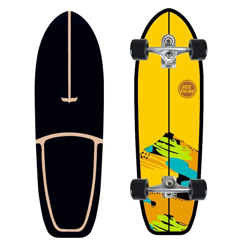 Monopatín de surf individual CX7 de arce para carving, cruiser, longboard, para pumping, deportivo y genial