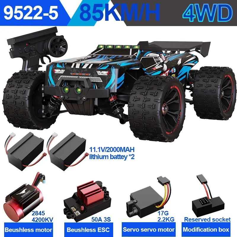 SCY9522PRO 85 KM/H coche RC de alta velocidad sin escobillas 4WD todoterreno coche de Control remoto 1:16 coches de carreras profesionales SCY9522 50 KM/H