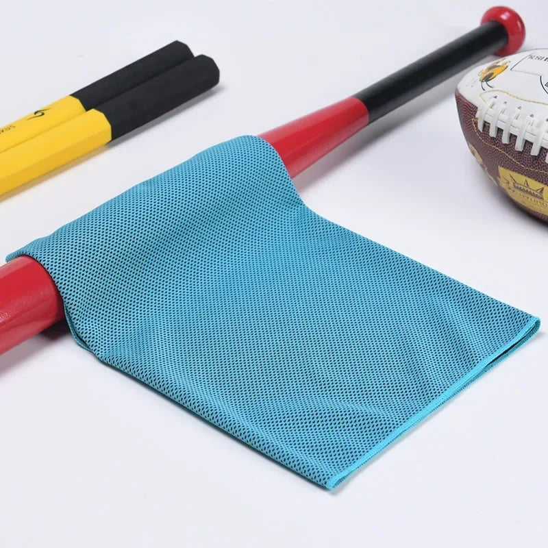 Mini toalla fría portátil de Gel de sílice, fibra de poliéster, toalla de refrigeración para exteriores, Fitness, deportes, gimnasio, correr, secado rápido