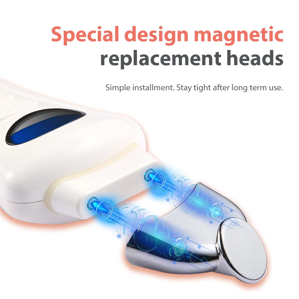 Masajeador facial de belleza recargable de primera calidad con 3 cabezales magnéticos para una limpieza profunda y un masaje suave, herramienta para el cuidado de la piel