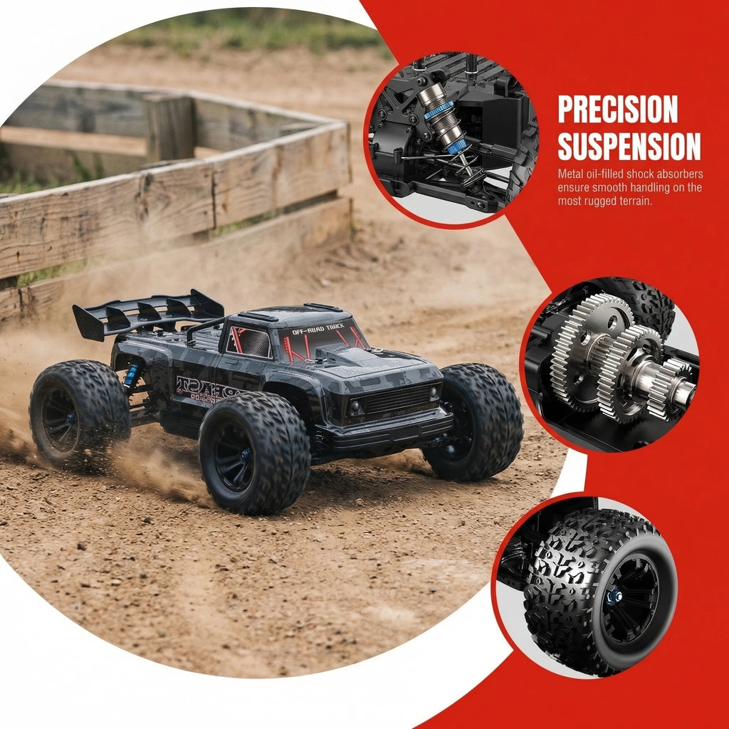 Teeggi KF16 4WD, coche de carreras de alta velocidad para derrapes, 70 km/h, motor sin escobillas, 3S, 3200 mAh, 1/12, coche todoterreno RC, camiones monstruo, juguetes para niños, regalo.