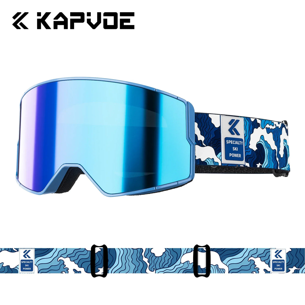 Gafas de Esquí KAPVOE UV400 Antivaho de Doble Capa, Antirreflejos, Resistentes al Viento, para Invierno, Esquí, Snowboard, Deportes de Nieve, Protección para Esquí al Aire Libre