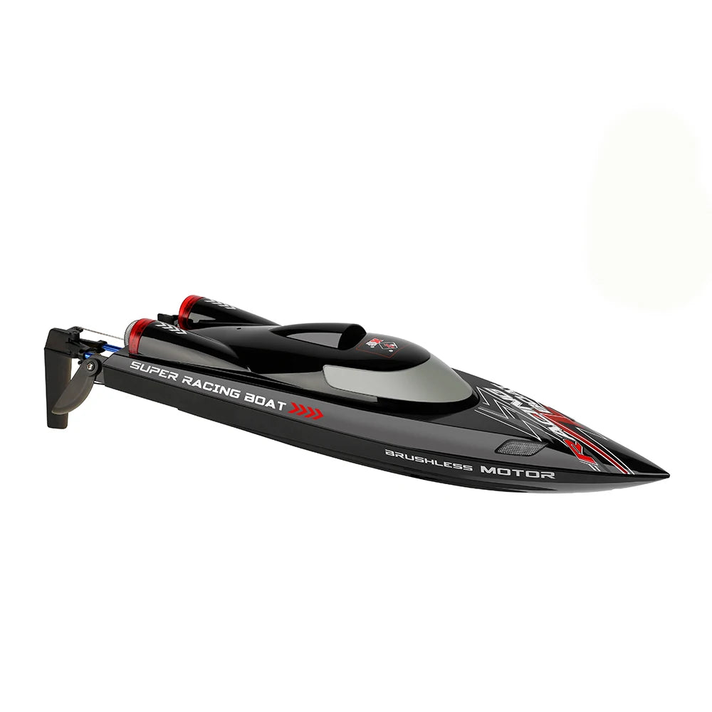 Lancha RC de alta velocidad WLtoys WL916, 2.4G, 55 KM/H, barco de carreras con motor sin escobillas, lancha rápida a control remoto, juguete para adultos con 2 baterías, modelo autoenderezable