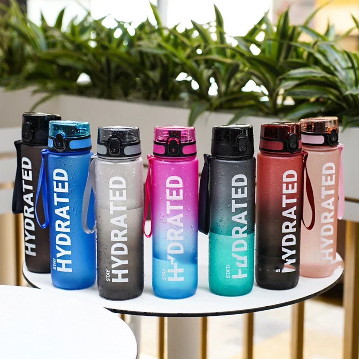 Botella de agua de 32oz, botella de agua deportiva motivacional, botellas para beber a prueba de fugas, hervidor de viaje para deportes al aire libre, botella de agua potable