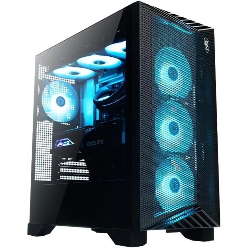 PC de Escritorio para Juegos con IA (Ryzen 7 9700X, GeForce RTX 5070 12GB GDDR7, 32GB DDR5, 4TB PCIe SSD, Ventiladores RGB, Refrigeración Líquida de 360mm, 75
