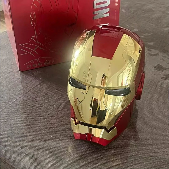 Casco de Iron Man Mk5 Mk50 Mk17 de Acero, Edición de Colección, Réplica 1:1, Casco de Spider-Man, Regalo para Coleccionistas