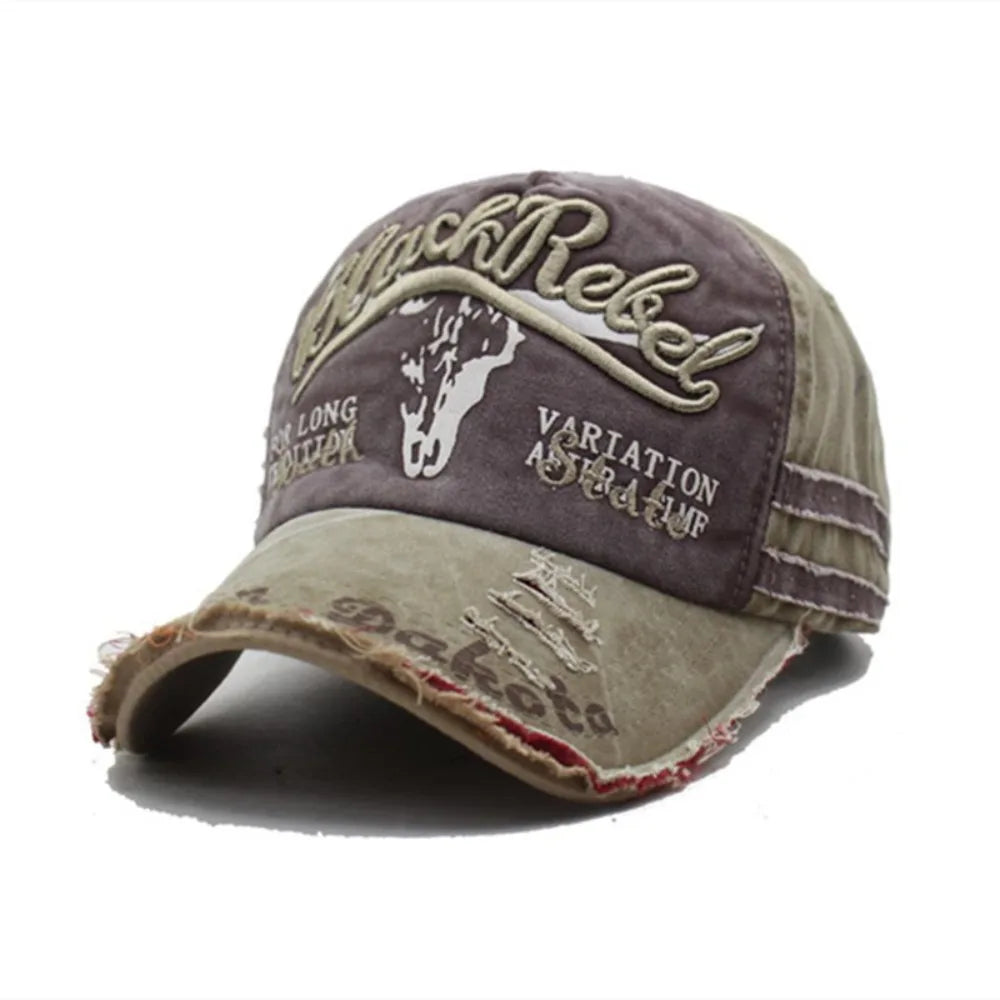 Gorra de béisbol ajustable de moda, lavada, con protección solar, estilo casual, bordado de letras, visera de algodón, diseño de retazos, estilo punk, gorra deportiva para el sol