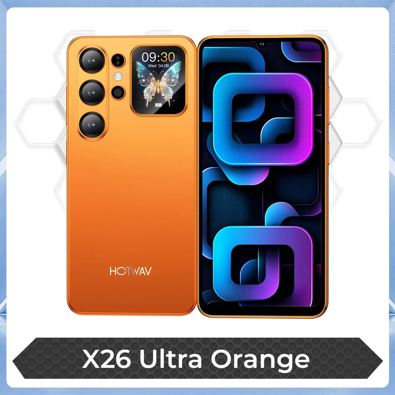Smartphone HOTWAV X26 Ultra 6,75'' 120Hz 5160mAh 18W Android 16 con segunda pantalla, 6GB 128GB, teléfono móvil WiFi 6