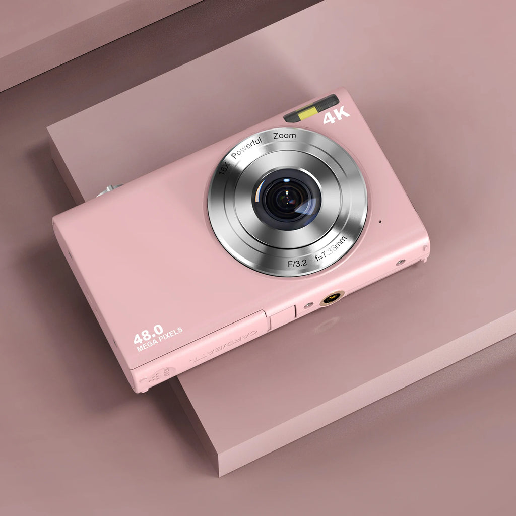 Cámara Digital 4K con Enfoque Automático, Cámara para Vlogging HD de 48MP con Pantalla Grande de 2.8 Pulgadas, Videocámara para Fotografía para Niños y Adultos