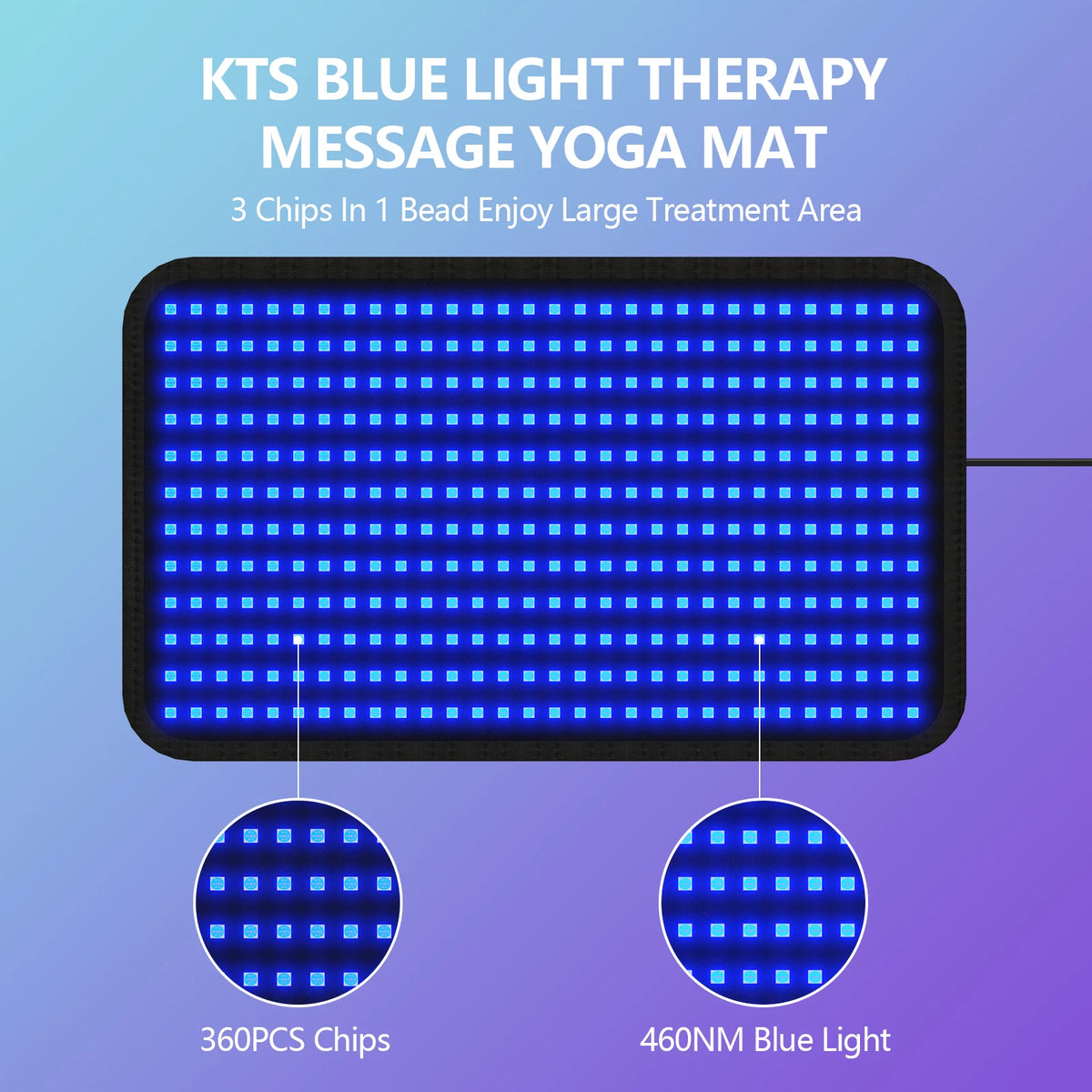 Lámpara de Bronceado de 30W con 460nm y 490nm, Solárium con 360 Luces LED para Todo el Cuerpo, 2 Modos: Constante + Pulsante, Almohadilla de Bronceado